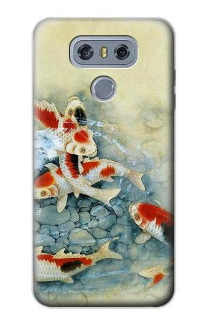 S1654 Koi Carp Fish Art Painting Hülle Schutzhülle Taschen für LG G6