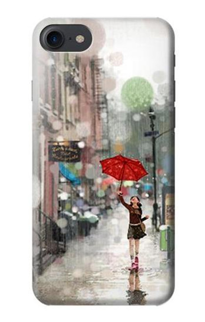 S0108 Girl in The Rain Hülle Schutzhülle Taschen für iPhone 7, iPhone 8
