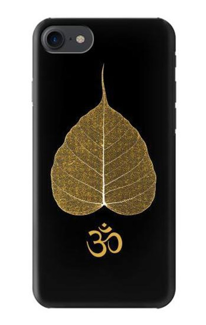 S2331 Gold Leaf Buddhist Om Symbol Hülle Schutzhülle Taschen für iPhone 7, iPhone 8