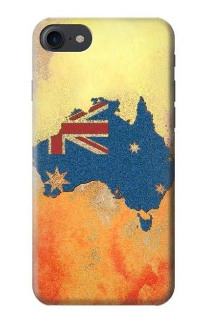 S2494 Australia Flag Map Rock Texture Hülle Schutzhülle Taschen für iPhone 7, iPhone 8