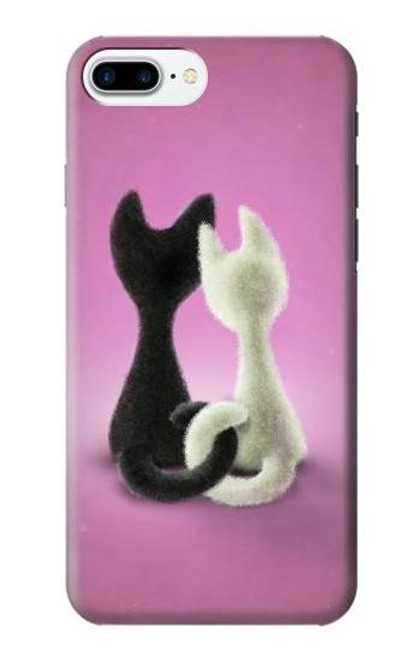S1832 Love Cat Hülle Schutzhülle Taschen für iPhone 7 Plus, iPhone 8 Plus