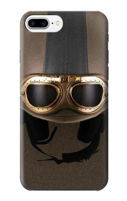 S2645 Vintage Brown Goggles Motorcycle Helmet Hülle Schutzhülle Taschen für iPhone 7 Plus, iPhone 8 Plus