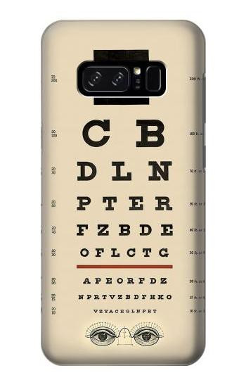 S2502 Eye Exam Chart Decorative Decoupage Poster Hülle Schutzhülle Taschen für Note 8 Samsung Galaxy Note8