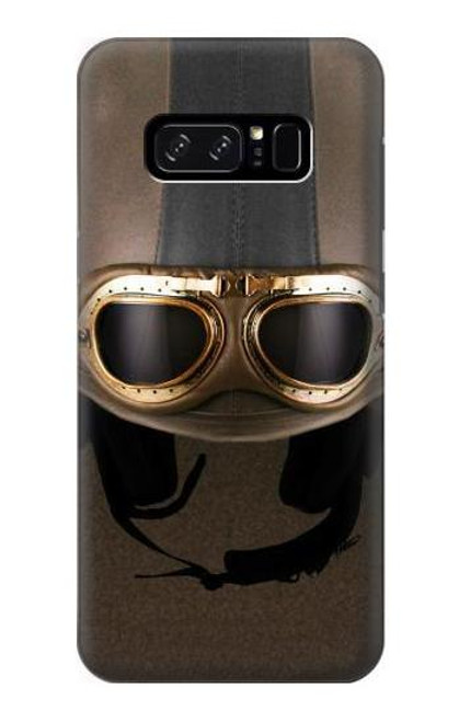 S2645 Vintage Brown Goggles Motorcycle Helmet Hülle Schutzhülle Taschen für Note 8 Samsung Galaxy Note8