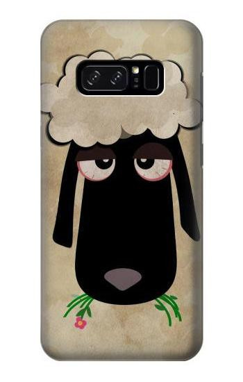 S2826 Cute Cartoon Unsleep Black Sheep Hülle Schutzhülle Taschen für Note 8 Samsung Galaxy Note8