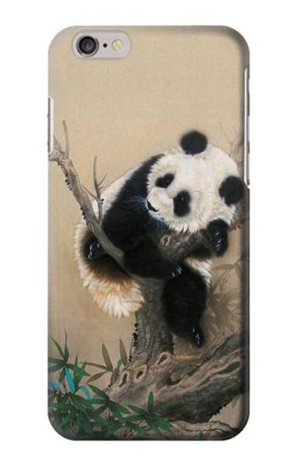 S2210 Panda Fluffy Art Painting Hülle Schutzhülle Taschen für iPhone 6 6S