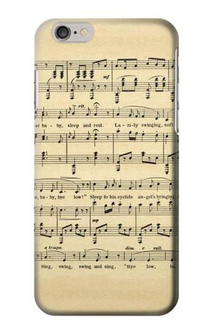 S2504 Vintage Music Sheet Hülle Schutzhülle Taschen für iPhone 6 6S