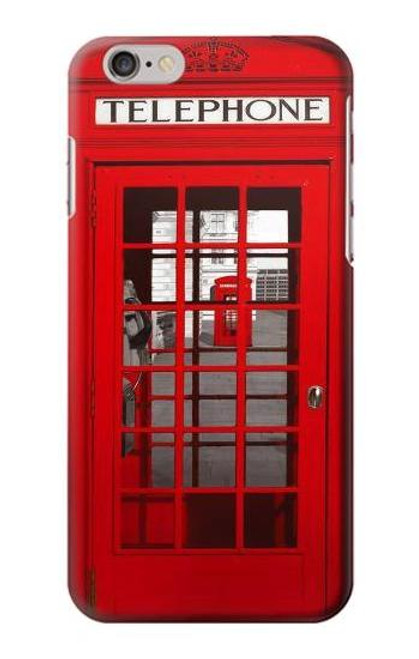 S0058 British Red Telephone Box Hülle Schutzhülle Taschen für iPhone 6 Plus, 6S Plus