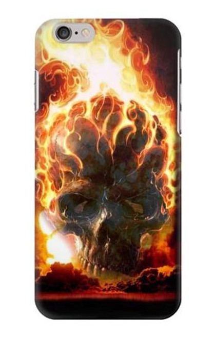 S0863 Hell Fire Skull Hülle Schutzhülle Taschen für iPhone 6 Plus, 6S Plus