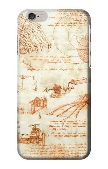 S0566 Technical Drawing Da Vinci Hülle Schutzhülle Taschen für iPhone 6 Plus, 6S Plus