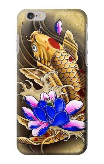 S1604 Carp Koi Fish Japanese Tattoo Hülle Schutzhülle Taschen für iPhone 6 Plus, 6S Plus