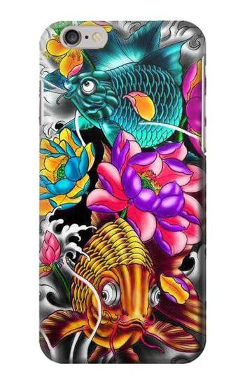 S1630 Fish Japanese Oriental Tattoo Hülle Schutzhülle Taschen für iPhone 6 Plus, 6S Plus
