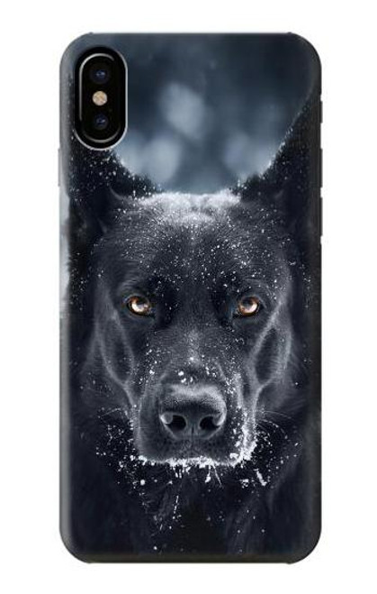 S3168 German Shepherd Black Dog Hülle Schutzhülle Taschen für iPhone 7, iPhone 8
