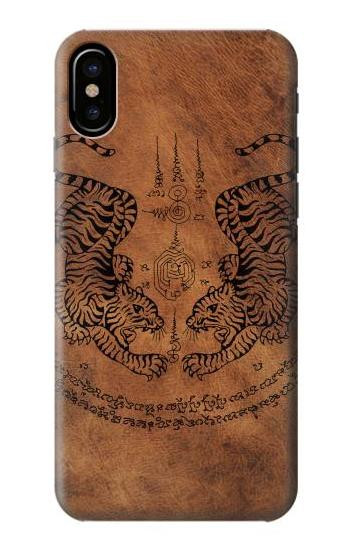 S3209 Sak Yant Twin Tiger Hülle Schutzhülle Taschen für iPhone 7, iPhone 8