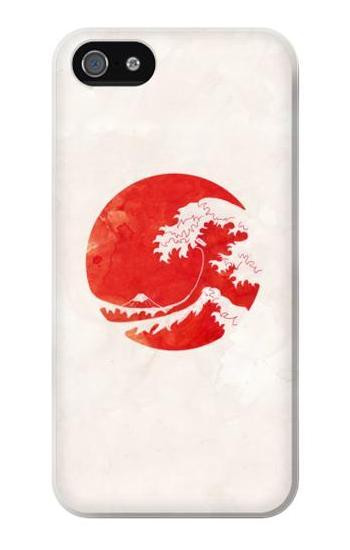 S3237 Waves Japan Flag Hülle Schutzhülle Taschen für iPhone 5 5S SE