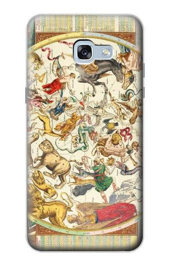 S3145 Antique Constellation Map Hülle Schutzhülle Taschen für Samsung Galaxy A5 (2017)
