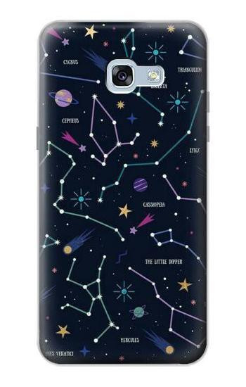 S3220 Star Map Zodiac Constellations Hülle Schutzhülle Taschen für Samsung Galaxy A5 (2017)