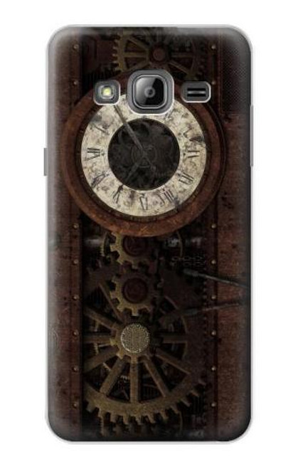 S3221 Steampunk Clock Gears Hülle Schutzhülle Taschen für Samsung Galaxy J3 (2016)