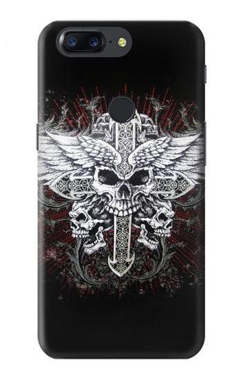 S1434 Skull Wing Tattoo Biker Hülle Schutzhülle Taschen für OnePlus 5T