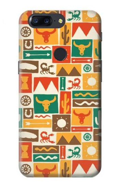 S1873 Western Pattern Hülle Schutzhülle Taschen für OnePlus 5T