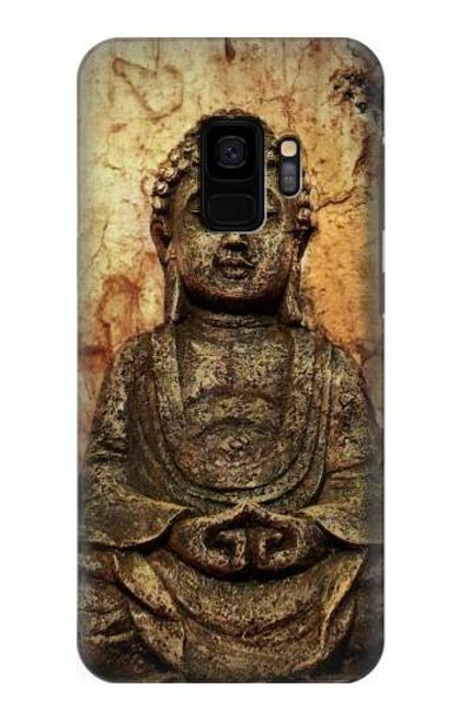 S0344 Buddha Rock Carving Hülle Schutzhülle Taschen für Samsung Galaxy S9