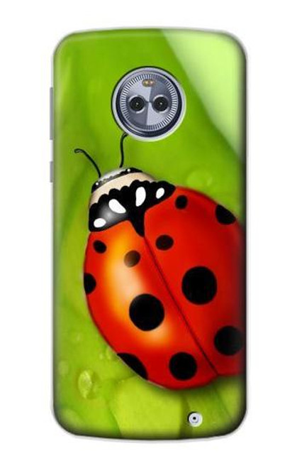 S0892 Ladybug Hülle Schutzhülle Taschen für Motorola Moto X4