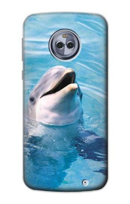 S1291 Dolphin Hülle Schutzhülle Taschen für Motorola Moto X4