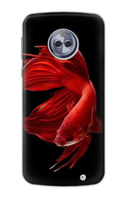 S2092 Red Siamese Fighting Fish Hülle Schutzhülle Taschen für Motorola Moto X4