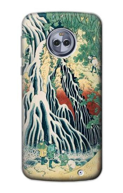 S2491 Hokusai Kirifuri Waterfall at Kurokami Hülle Schutzhülle Taschen für Motorola Moto X4