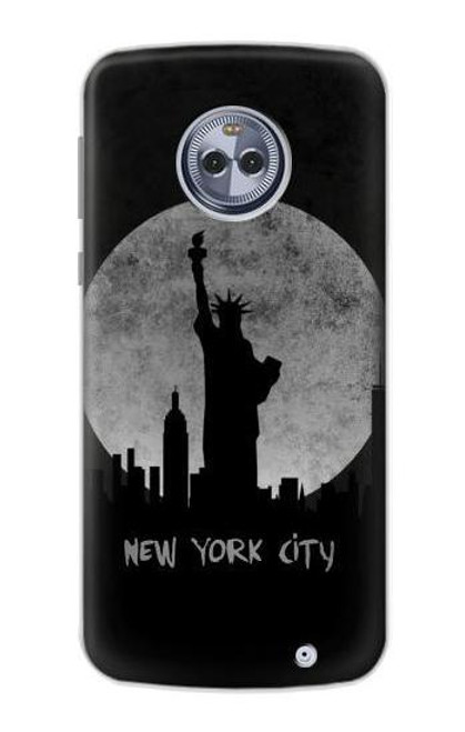 S3097 New York City Hülle Schutzhülle Taschen für Motorola Moto X4