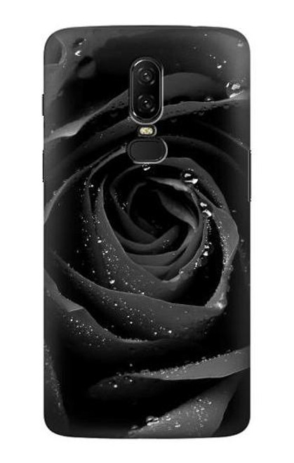 S1598 Black Rose Hülle Schutzhülle Taschen für OnePlus 6