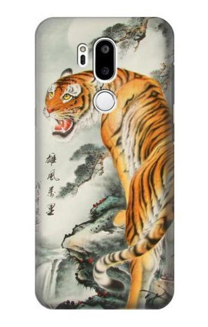 S1934 Chinese Tiger Painting Hülle Schutzhülle Taschen für LG G7 ThinQ
