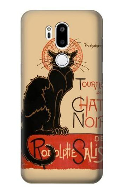 S2739 Chat Noir Black Cat Vintage Hülle Schutzhülle Taschen für LG G7 ThinQ