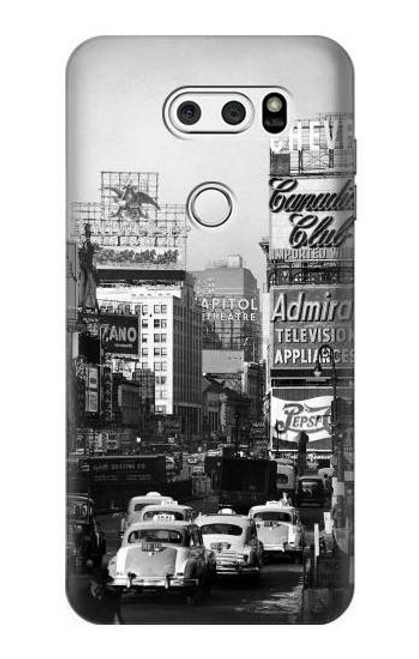 S0182 Old New York Vintage Hülle Schutzhülle Taschen für LG V30, LG V30 Plus, LG V30S ThinQ, LG V35, LG V35 ThinQ