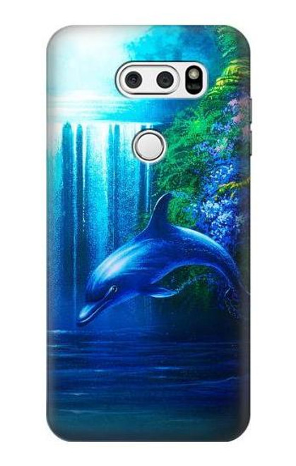 S0385 Dolphin Hülle Schutzhülle Taschen für LG V30, LG V30 Plus, LG V30S ThinQ, LG V35, LG V35 ThinQ