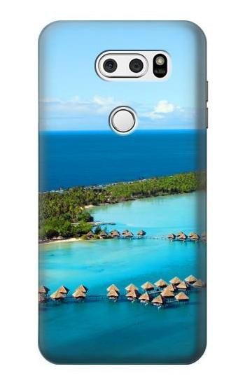 S0844 Bora Bora Island Hülle Schutzhülle Taschen für LG V30, LG V30 Plus, LG V30S ThinQ, LG V35, LG V35 ThinQ
