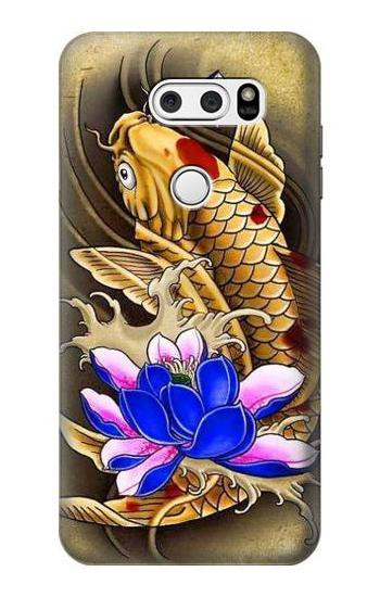 S1604 Carp Koi Fish Japanese Tattoo Hülle Schutzhülle Taschen für LG V30, LG V30 Plus, LG V30S ThinQ, LG V35, LG V35 ThinQ