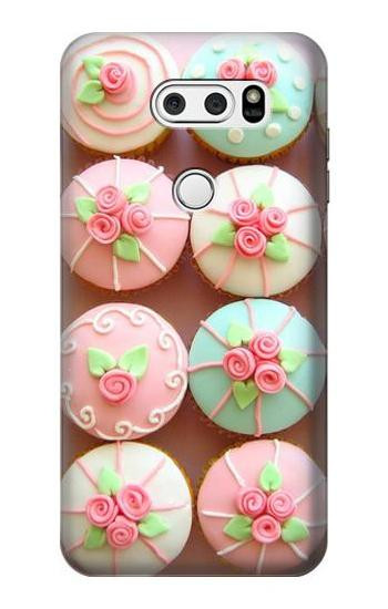 S1718 Yummy Cupcakes Hülle Schutzhülle Taschen für LG V30, LG V30 Plus, LG V30S ThinQ, LG V35, LG V35 ThinQ