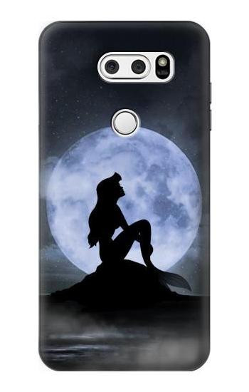 S2668 Mermaid Silhouette Moon Night Hülle Schutzhülle Taschen für LG V30, LG V30 Plus, LG V30S ThinQ, LG V35, LG V35 ThinQ