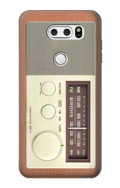 S3165 FM AM Wooden Receiver Graphic Hülle Schutzhülle Taschen für LG V30, LG V30 Plus, LG V30S ThinQ, LG V35, LG V35 ThinQ