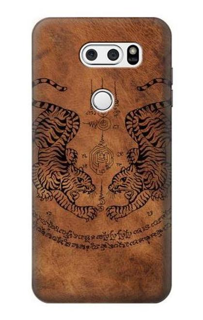 S3209 Sak Yant Twin Tiger Hülle Schutzhülle Taschen für LG V30, LG V30 Plus, LG V30S ThinQ, LG V35, LG V35 ThinQ S3209 Sak Yant Twin Tiger Hülle Schutzhülle Taschen für LG V30, LG V30 Plus, LG V30S ThinQ, LG V35, LG V35 ThinQ