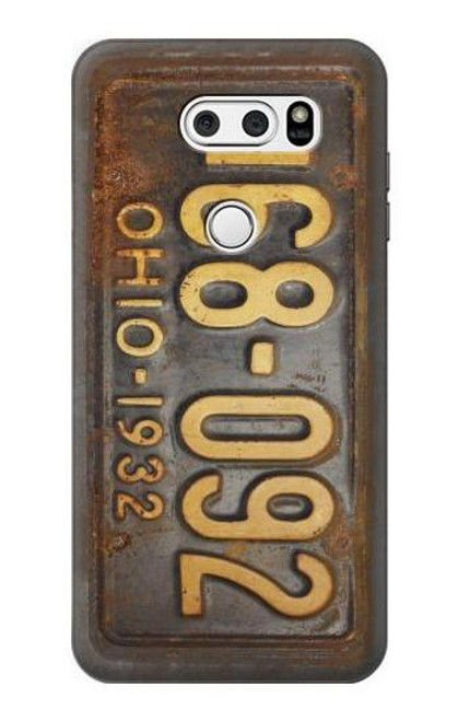 S3228 Vintage Car License Plate Hülle Schutzhülle Taschen für LG V30, LG V30 Plus, LG V30S ThinQ, LG V35, LG V35 ThinQ