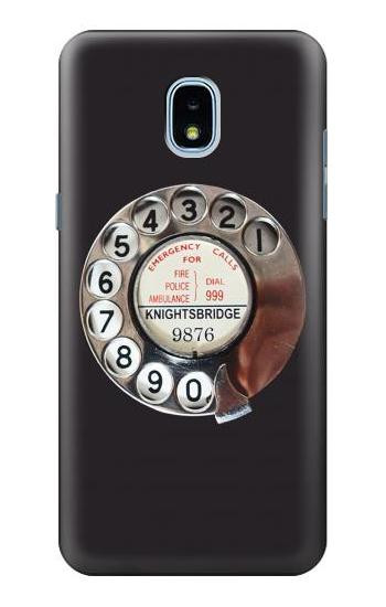 S0059 Retro Rotary Phone Dial On Hülle Schutzhülle Taschen für Samsung Galaxy J3 (2018), J3 Star, J3 V 3rd Gen, J3 Orbit, J3 Achieve, Express Prime 3, Amp Prime 3