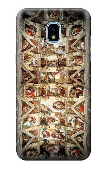 S0177 Michelangelo Chapel ceiling Hülle Schutzhülle Taschen für Samsung Galaxy J3 (2018), J3 Star, J3 V 3rd Gen, J3 Orbit, J3 Achieve, Express Prime 3, Amp Prime 3