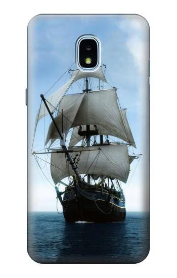 S1096 Sailing Ship in an Ocean Hülle Schutzhülle Taschen für Samsung Galaxy J3 (2018), J3 Star, J3 V 3rd Gen, J3 Orbit, J3 Achieve, Express Prime 3, Amp Prime 3