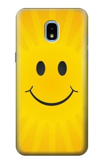 S1146 Yellow Sun Smile Hülle Schutzhülle Taschen für Samsung Galaxy J3 (2018), J3 Star, J3 V 3rd Gen, J3 Orbit, J3 Achieve, Express Prime 3, Amp Prime 3
