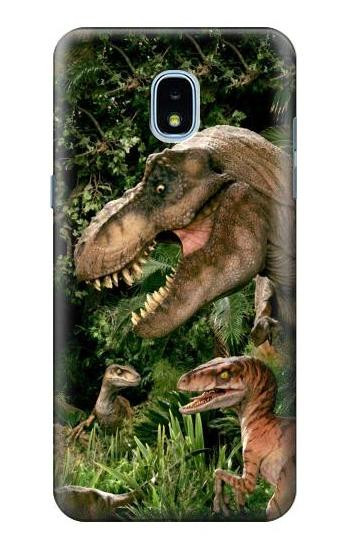 S1452 Trex Raptor Dinosaur Hülle Schutzhülle Taschen für Samsung Galaxy J3 (2018), J3 Star, J3 V 3rd Gen, J3 Orbit, J3 Achieve, Express Prime 3, Amp Prime 3