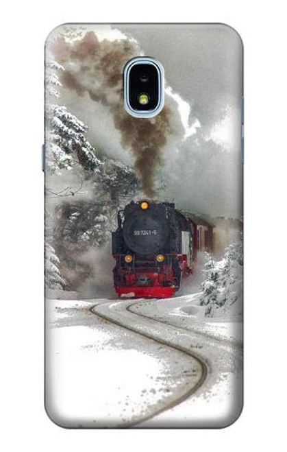 S1509 Steam Train Hülle Schutzhülle Taschen für Samsung Galaxy J3 (2018), J3 Star, J3 V 3rd Gen, J3 Orbit, J3 Achieve, Express Prime 3, Amp Prime 3