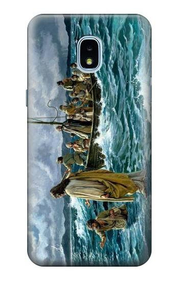 S1722 Jesus Walk on The Sea Hülle Schutzhülle Taschen für Samsung Galaxy J3 (2018), J3 Star, J3 V 3rd Gen, J3 Orbit, J3 Achieve, Express Prime 3, Amp Prime 3