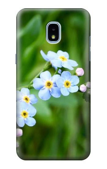 S1818 Forget Me Not Hülle Schutzhülle Taschen für Samsung Galaxy J3 (2018), J3 Star, J3 V 3rd Gen, J3 Orbit, J3 Achieve, Express Prime 3, Amp Prime 3